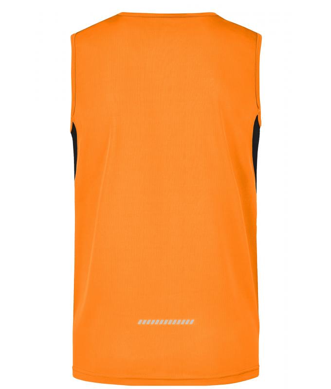 Herren Men's Running Tank Orange/black 7361