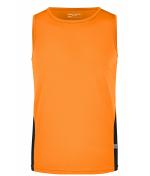 Herren Men's Running Tank Orange/black 7361