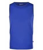 Herren Men's Running Tank Royal/white 7361