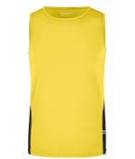 Herren Men's Running Tank Yellow/black 7361