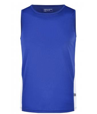 Herren Men's Running Tank Royal/white 7361