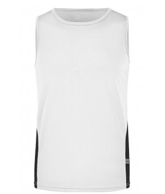 Herren Men's Running Tank White/black 7361