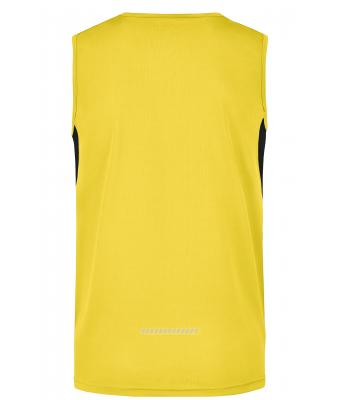 Heren Men’s Running Tank Geel/zwart 7361
