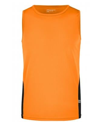 Homme T-shirt homme sans manches TOPCOOL® Orange/noir 7361