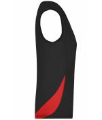 Damen Ladies' Running Tank Black/red 7371