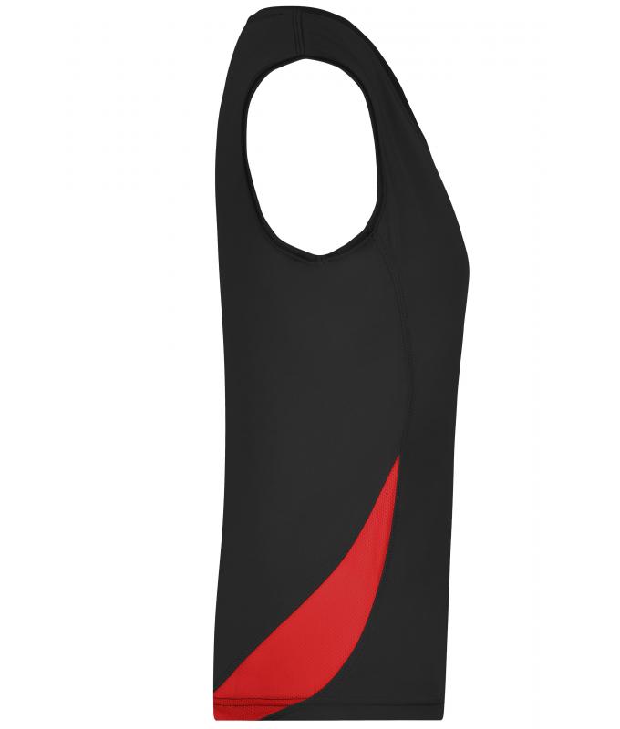 Damen Ladies' Running Tank Black/red 7371