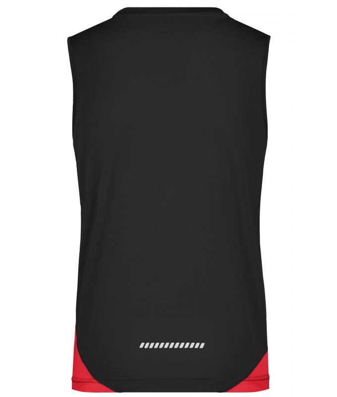 Damen Ladies' Running Tank Black/red 7371