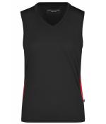 Damen Ladies' Running Tank Black/red 7371