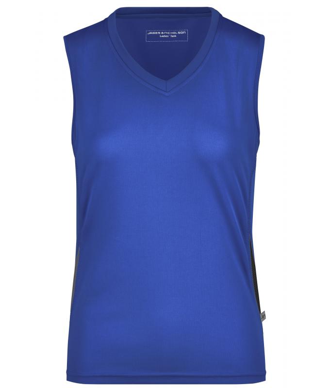 Damen Ladies' Running Tank Royal/black 7371