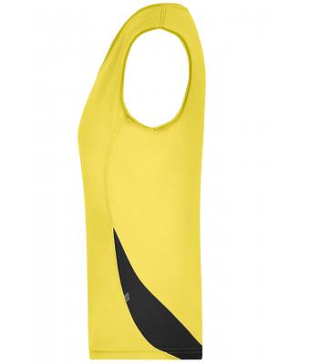Damen Ladies' Running Tank Yellow/black 7371