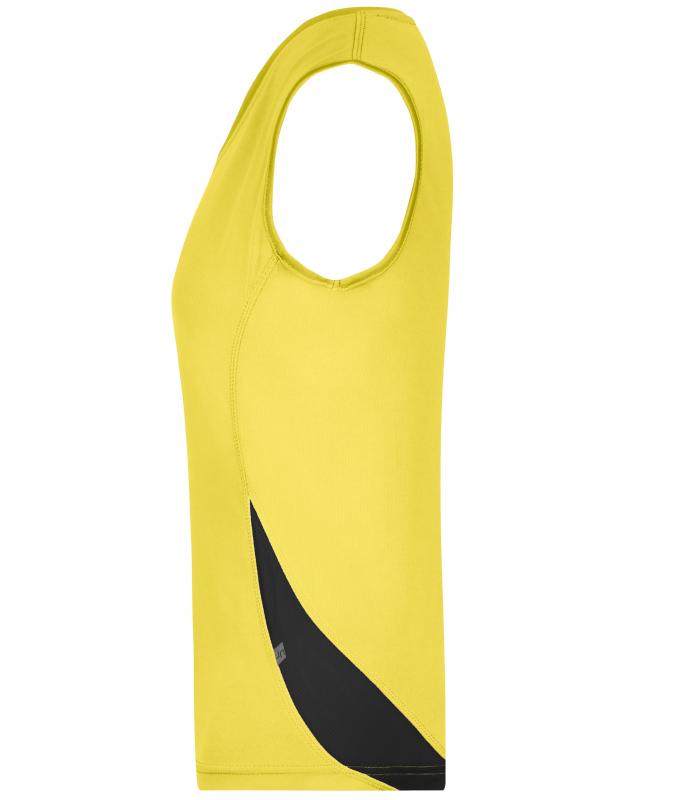 Damen Ladies' Running Tank Yellow/black 7371