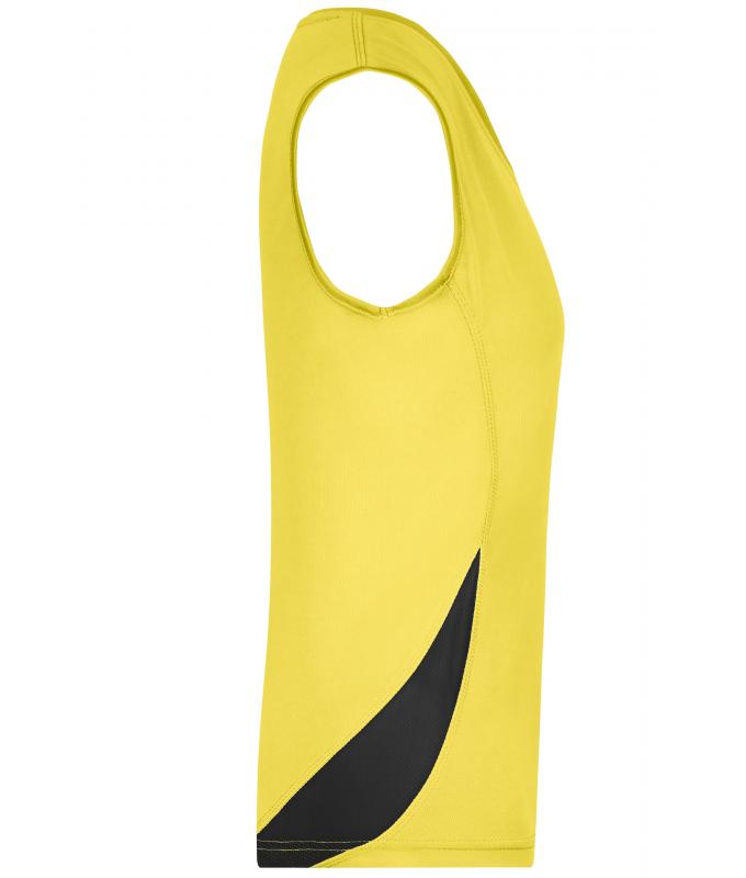 Damen Ladies' Running Tank Yellow/black 7371