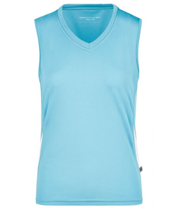 Damen Ladies' Running Tank Ocean/white 7371