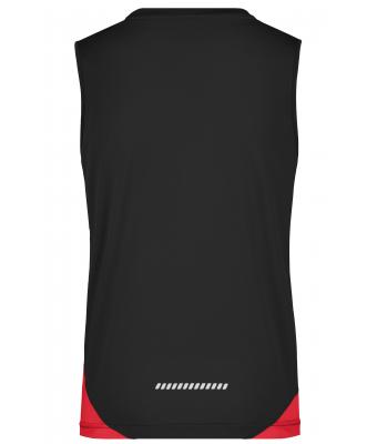 Dames Ladies’ Running Tank Zwart/rood 7371