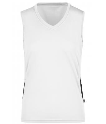 Femme T-shirt femme sans manches TOPCOOL® Blanc/noir 7371