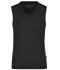 Femme T-shirt femme sans manches TOPCOOL® Noir/rouge 7371