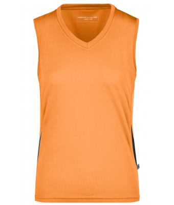 Femme T-shirt femme sans manches TOPCOOL® Orange/noir 7371