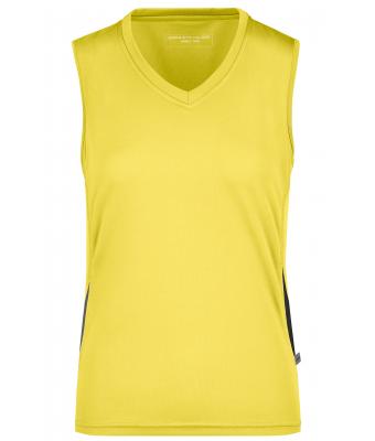 Femme T-shirt femme sans manches TOPCOOL® Jaune/noir 7371