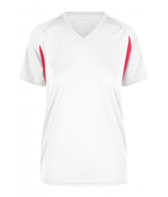 Femme T-shirt femme TOPCOOL® Blanc/rouge 7372
