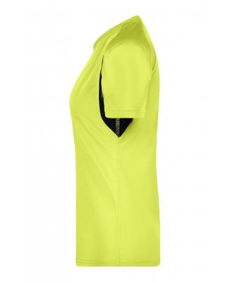 Femme T-shirt femme TOPCOOL® Jaune-fluorescent/noir 7372