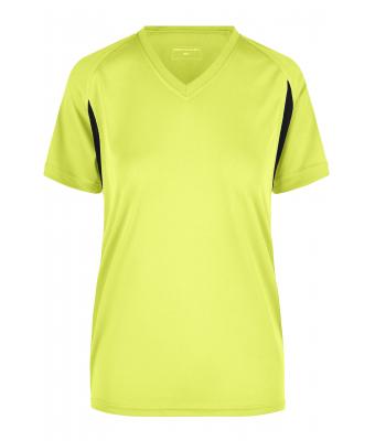 Femme T-shirt femme TOPCOOL® Jaune-fluorescent/noir 7372