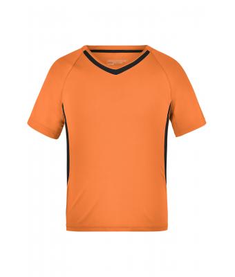 Enfant Maillot respirant TOPCOOL® enfant manches courtes Orange/noir 7394