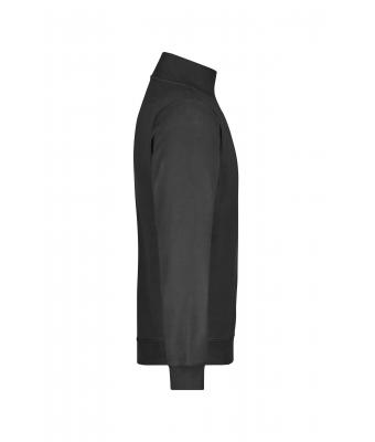 Unisex Round-Neck Zip Black 7415