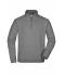 Unisex Round-Neck Zip Sports-grey 7415