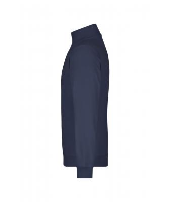 Unisex Round-Neck Zip Navy 7415
