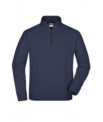 Unisex Round-Neck Zip Navy 7415