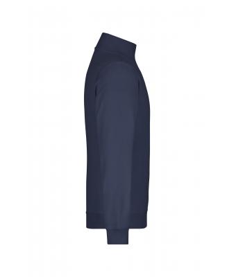 Unisex Round-Neck Zip Navy 7415