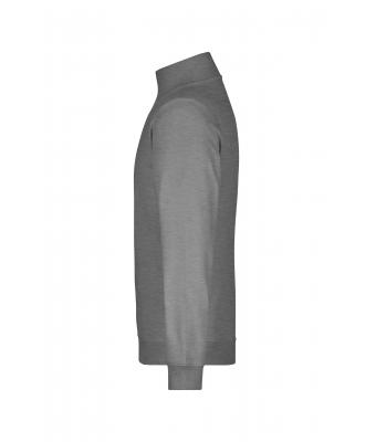Unisex Round-Neck Zip Sport-grijs 7415