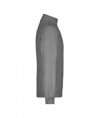 Unisex Round-Neck Zip Sport-grijs 7415