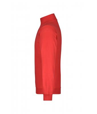Unisex Round-Neck Zip Red 7415