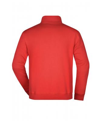 Unisex Round-Neck Zip Red 7415