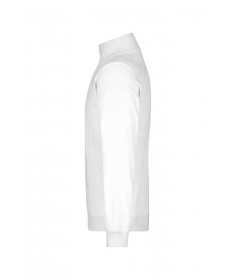 Unisex Round-Neck Zip White 7415