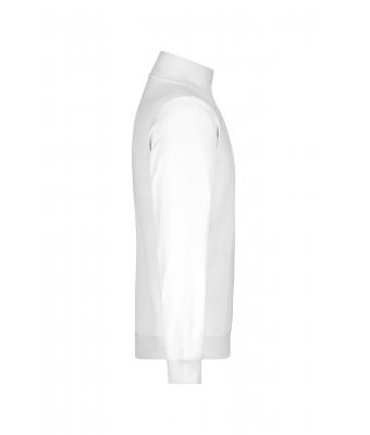 Unisex Round-Neck Zip White 7415