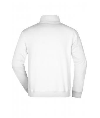 Unisex Round-Neck Zip White 7415