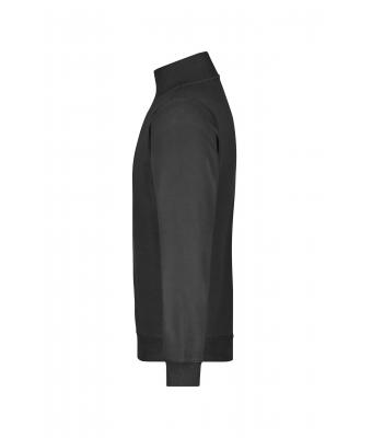 Unisex Round-Neck Zip Zwart 7415