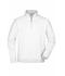 Unisexe Sweat-shirt col droit 1/4 de zip Blanc 7415