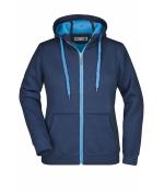 Damen Ladies' Doubleface Jacket Navy/aqua 7417