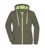 Damen Ladies' Doubleface Jacket Olive/lime-green 7417