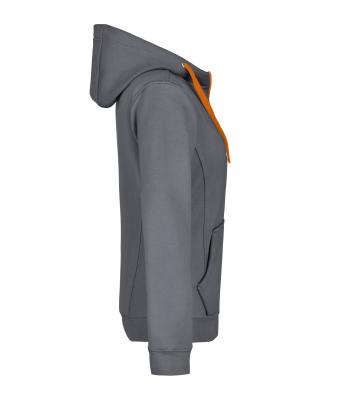 Dames Ladies' Doubleface Jacket Carbon/oranje 7417