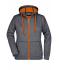 Dames Ladies' Doubleface Jacket Carbon/oranje 7417