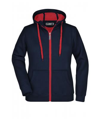 Dames Ladies' Doubleface Jacket Navy/rood 7417