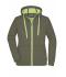 Dames Ladies' Doubleface Jacket Olijf/lime 7417