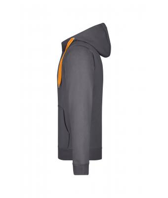 Herren Men's Doubleface Jacket Carbon/orange 7418