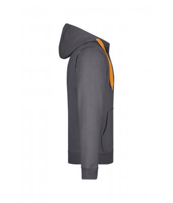 Herren Men's Doubleface Jacket Carbon/orange 7418