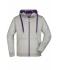 Homme Veste à capuche homme Gris-chiné-foncé/pourpe 7418