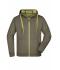 Homme Veste à capuche homme Olive/vert-citron 7418